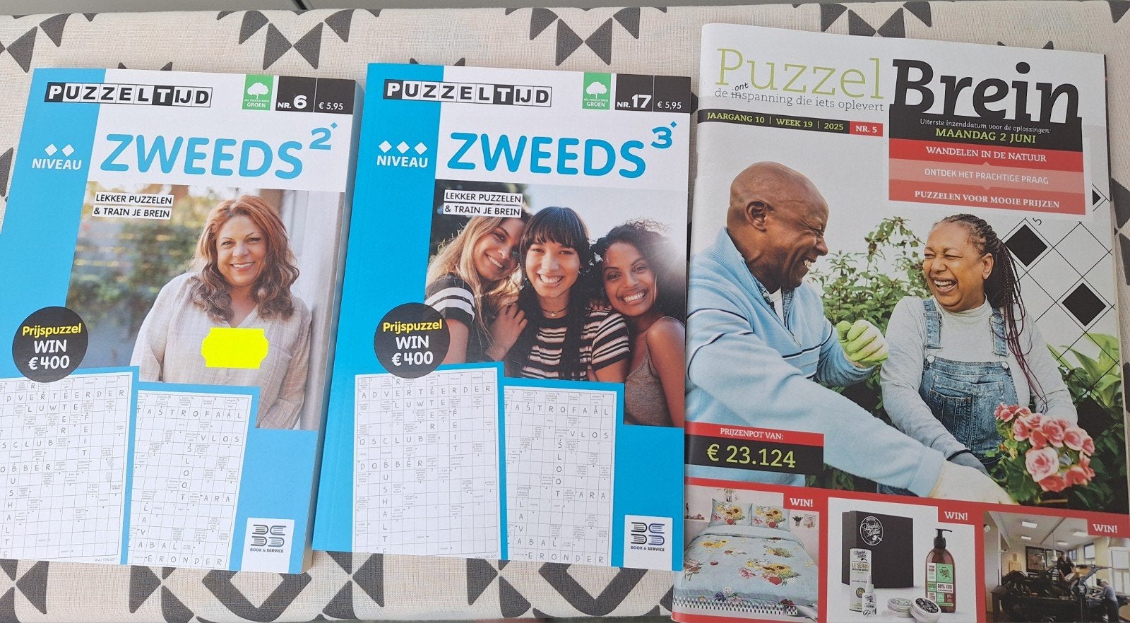 3 Puzzelboekjes Zweeds en Puzzel Brein Tijdschr, Hobby en Vrije tijd, Denksport en Puzzels, Ophalen of Verzenden, Nieuw, Puzzelboek