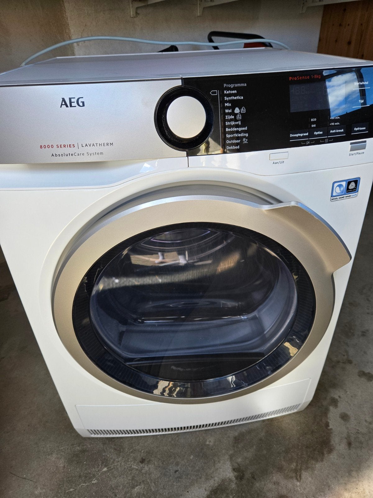 "wasdroger" AEG Lavatherm 8000 Series T8DE86ES Warmtepompdro, Ophalen, Gebruikt, Anti-kreukfase, 8 tot 10 kg