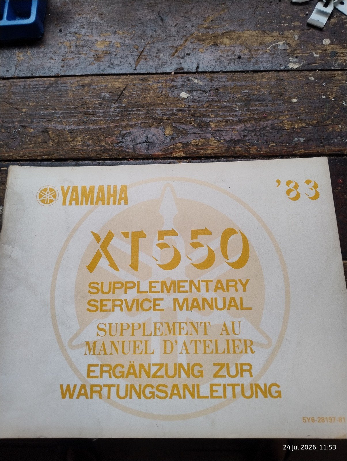 Yamaha XT550 Service Manual '83 - Werkplaatshandboek, Motoren, Handleidingen en Instructieboekjes, Verzenden, Yamaha