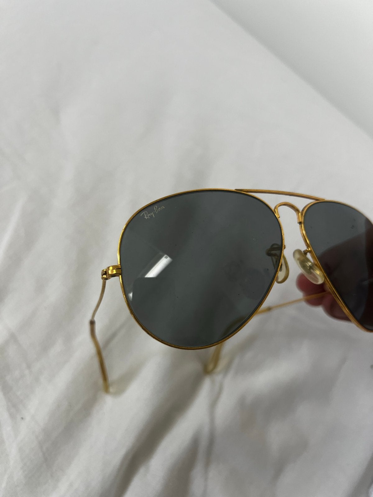 Ray-Ban Aviator B&L USA Goudkleurig, Gebruikt, Zonnebril, Overige kleuren, Ophalen of Verzenden