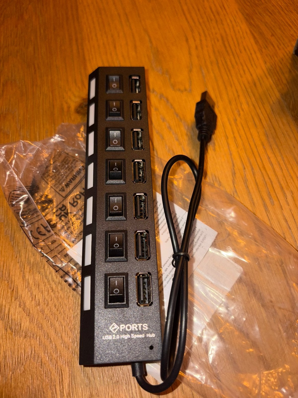 USB hub 7poort USB Splitter Voor PC Computer Laptop, Computers en Software, Dockingstations, Ophalen of Verzenden, Nieuw, USB-hub