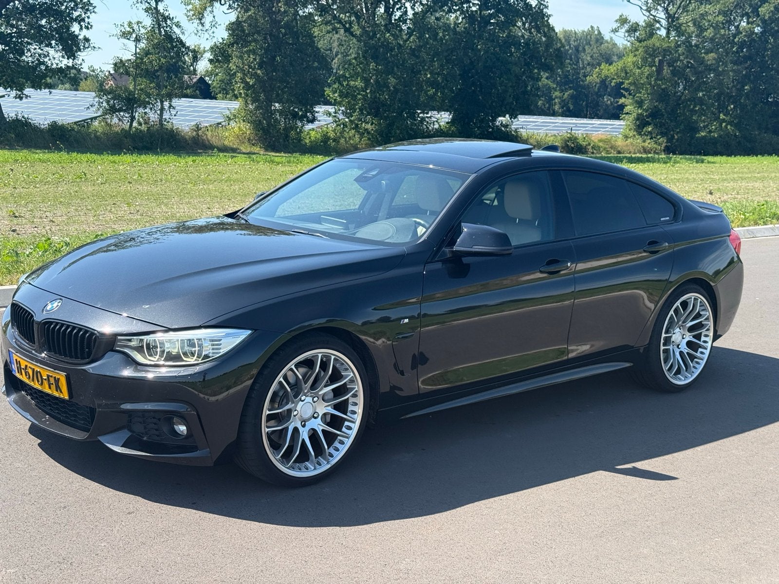 BMW 4-Serie 435IA 3.0 Xdrive 6 Cyl 306 pk grand coupe, Auto's, 1800 kg, 4-Serie, Zwart, Leder