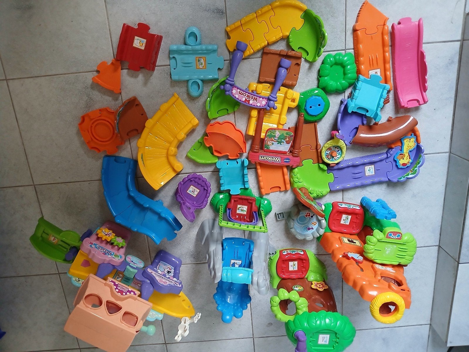 Tas vol V tech speelgoed in nette, werkende staat, Ophalen of Verzenden, Zo goed als nieuw, 2 tot 4 jaar