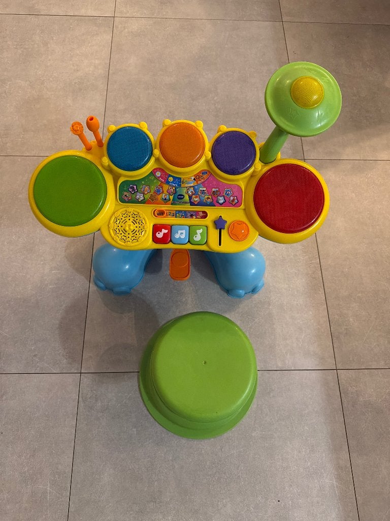 Vtech Rock en Leer drumstel, Kinderen en Baby's, Speelgoed | Vtech, Gebruikt, 2 tot 4 jaar, Ophalen