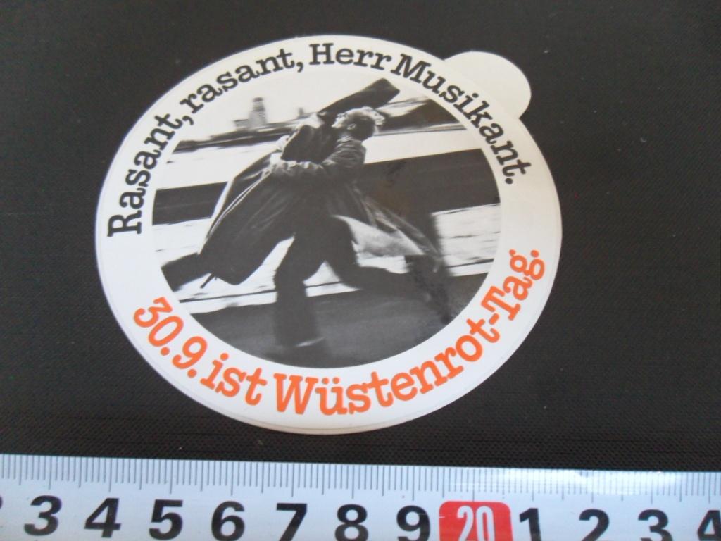 sticker Rasant, rasant, Herr Musikant Wüstenrot -Tag, Ophalen, Zo goed als nieuw