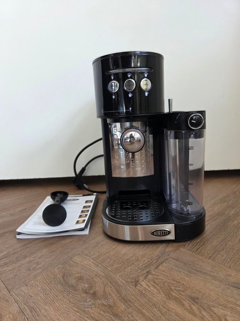 Boretti B400 koffiezetapparaat, Witgoed en Apparatuur, Koffiezetapparaten, Zo goed als nieuw, Gemalen koffie, Espresso apparaat