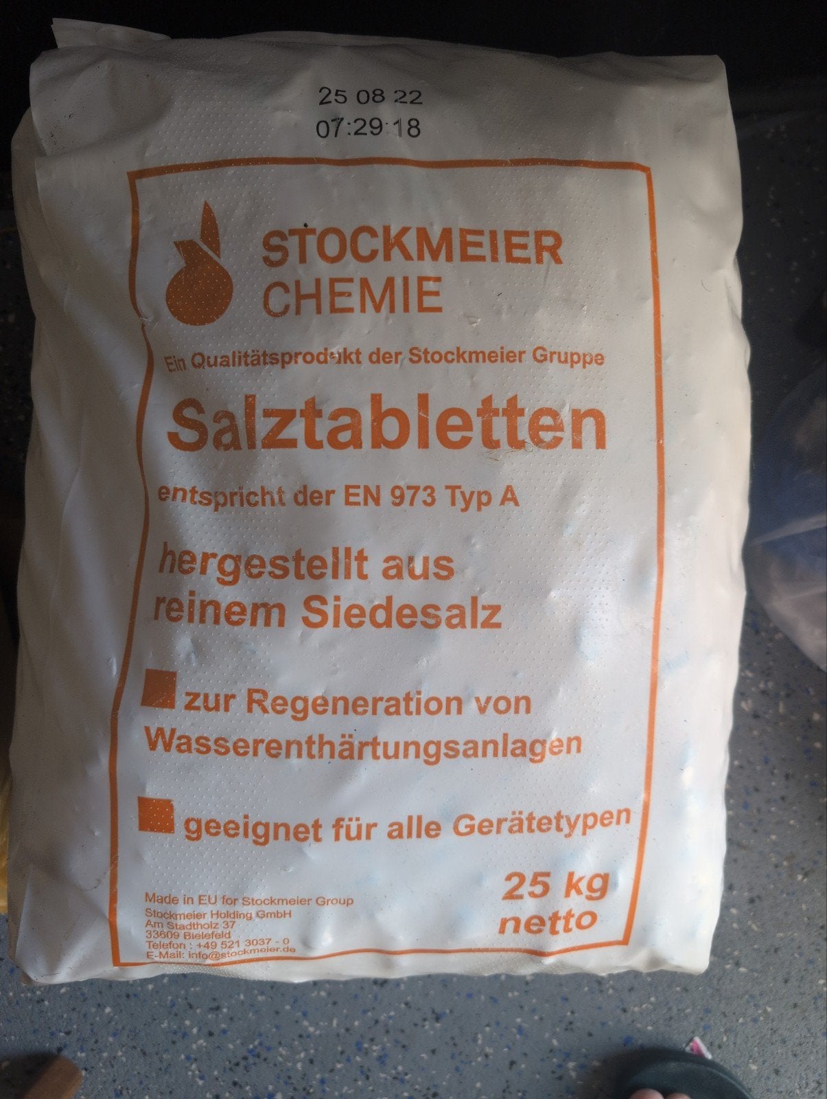 2 x Stockmeier Chemie Zouttabletten 25 kg voor waterontharde, Ophalen of Verzenden