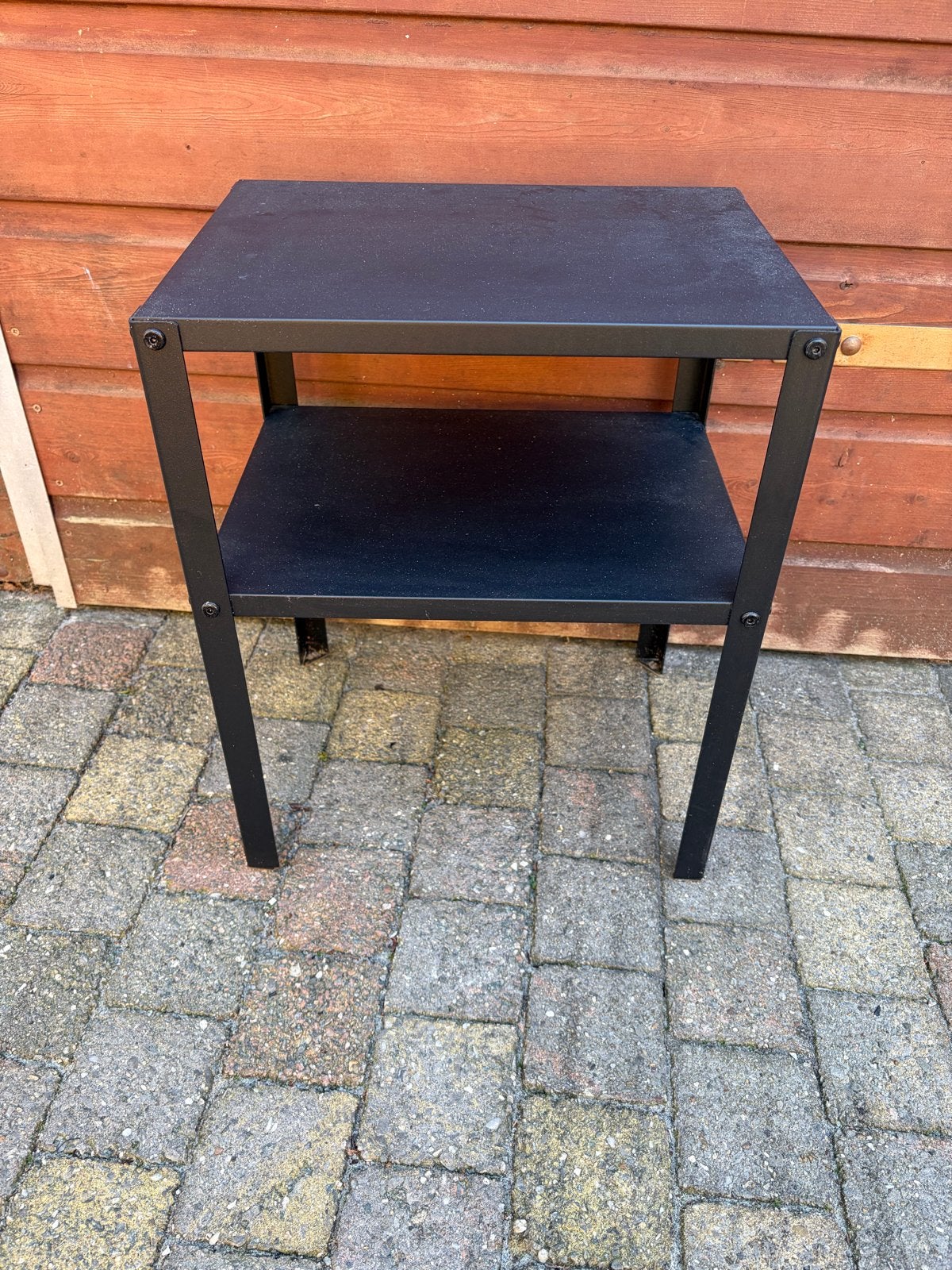 IKEA KNAREVIK bijzettafel - Zwart, gebruikt, Minder dan 55 cm, Gebruikt, Metaal of Aluminium, Rechthoekig