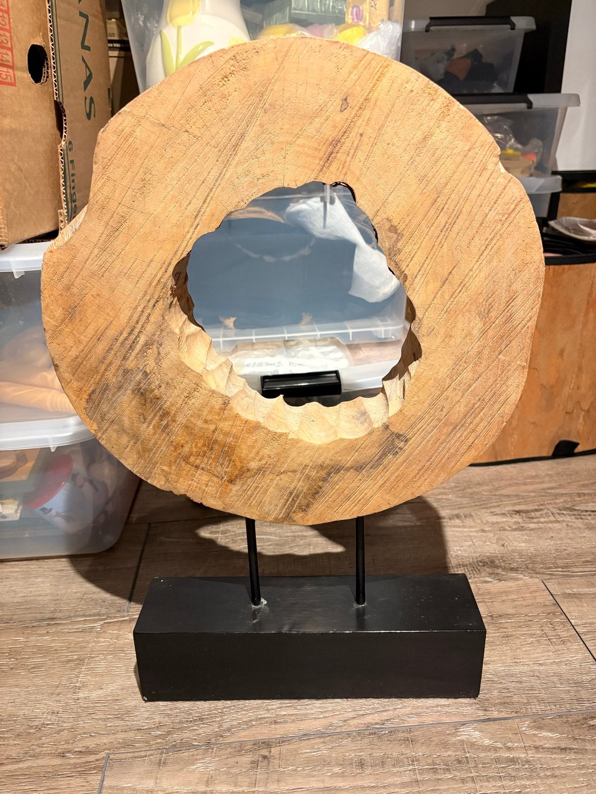 Decoratief houten ornament / object op standaard, Ophalen, Hout, Gebruikt, Modern