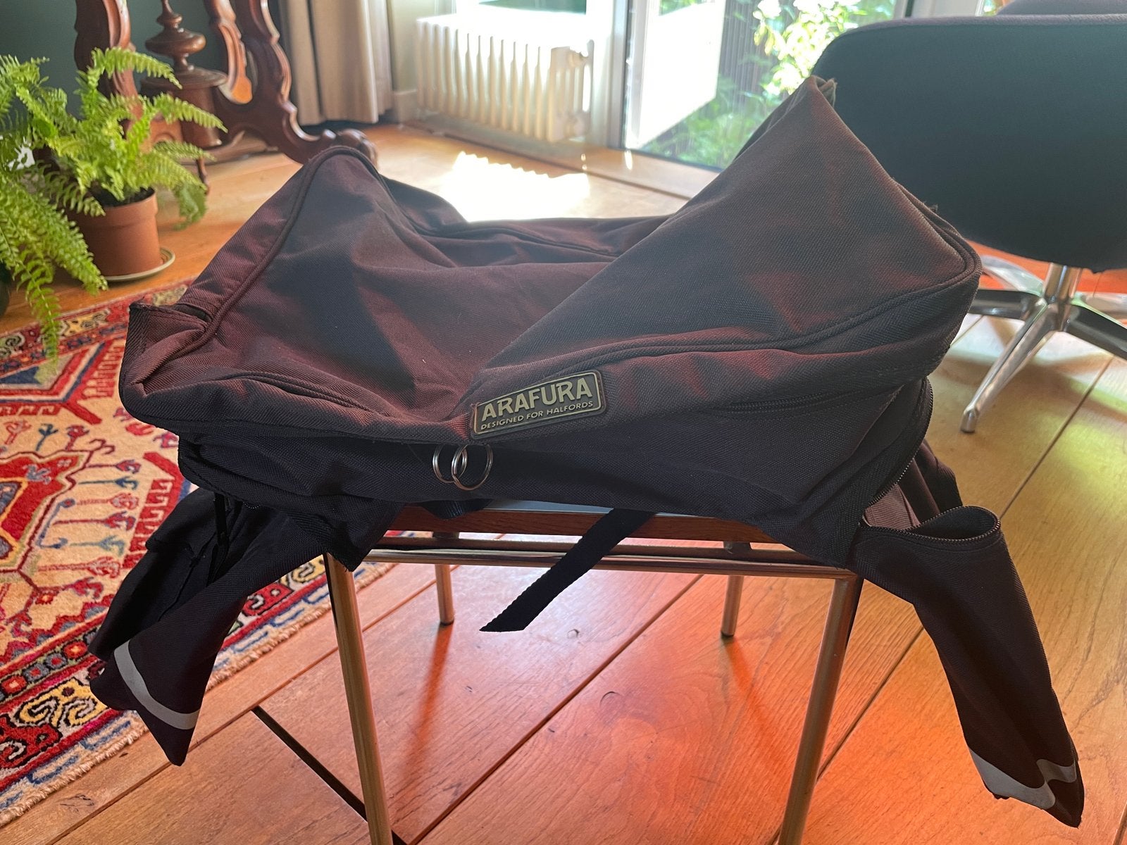 Halfords Fietstas met 3 vakken en regenhoes, Fietsen en Brommers, Ophalen, Gebruikt