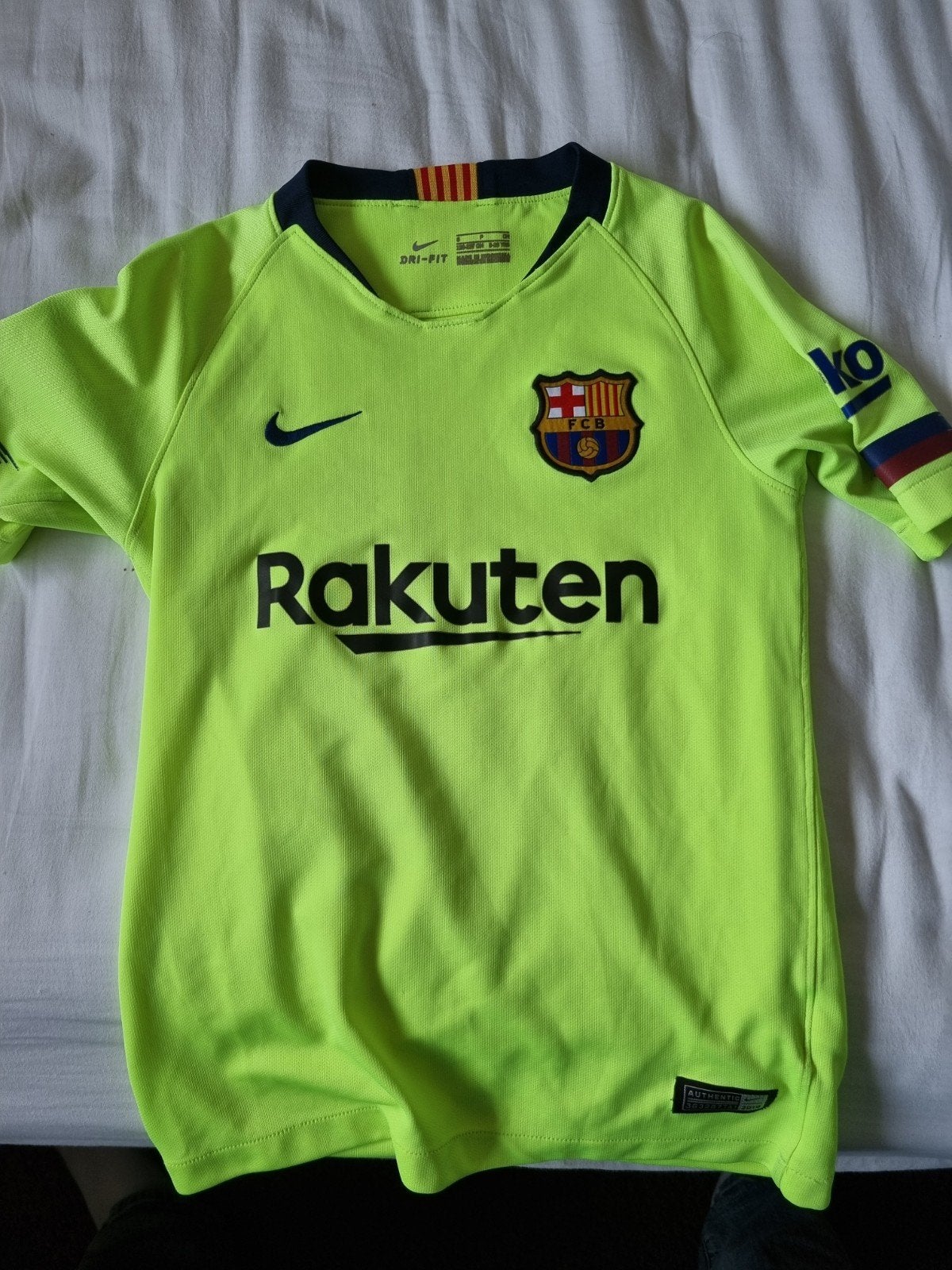 FC Barcelona Thuisshirt 2018/2019 - Neon Geel - Maat S, Ophalen, Geel, Nike, Nieuw