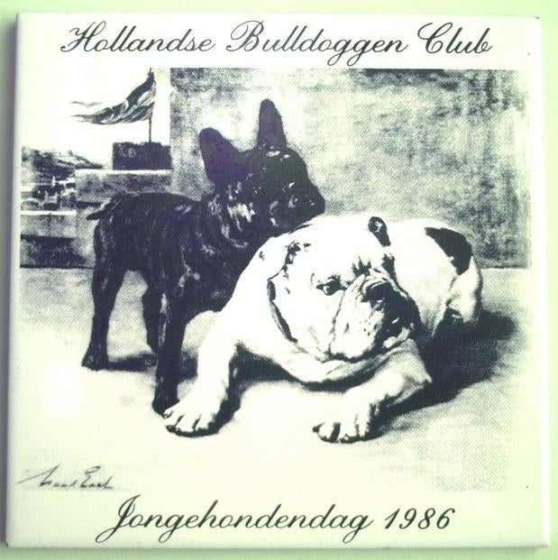 hondentegel Hollandse Buldoggenclub 1986, Ophalen of Verzenden