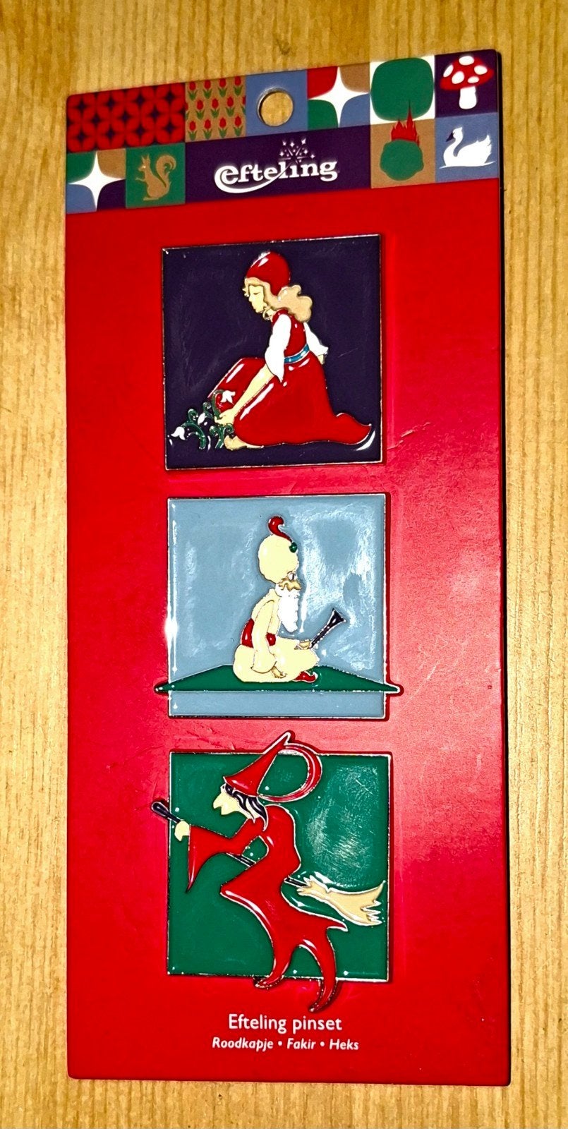 Efteling pin set Roodkapje Fakir Heks, Verzamelen, Ophalen of Verzenden, Zo goed als nieuw