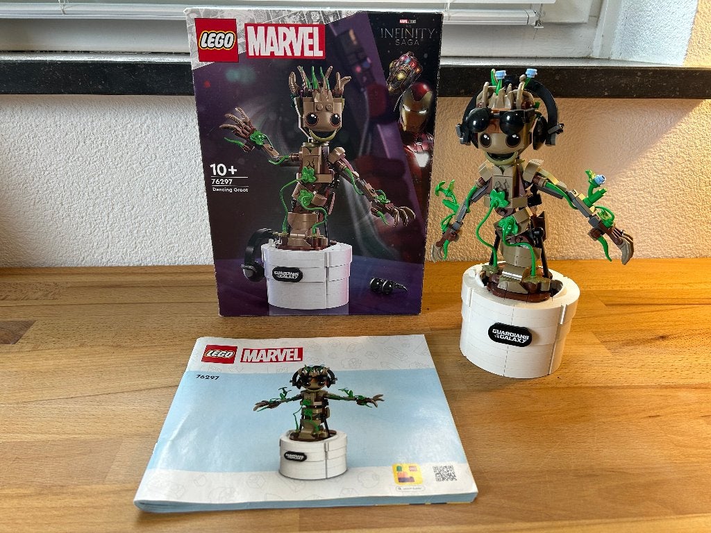 Lego Marvel 76297 - Dancing Groot, Compleet, Marvel, Lego, Ophalen of Verzenden