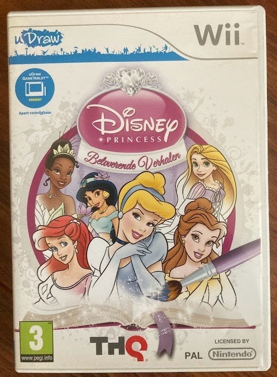 WII Disney Princess betoverende verhalen inclusief U-Draw, Spelcomputers en Games, Gebruikt, Overige genres, 1 speler, Ophalen of Verzenden