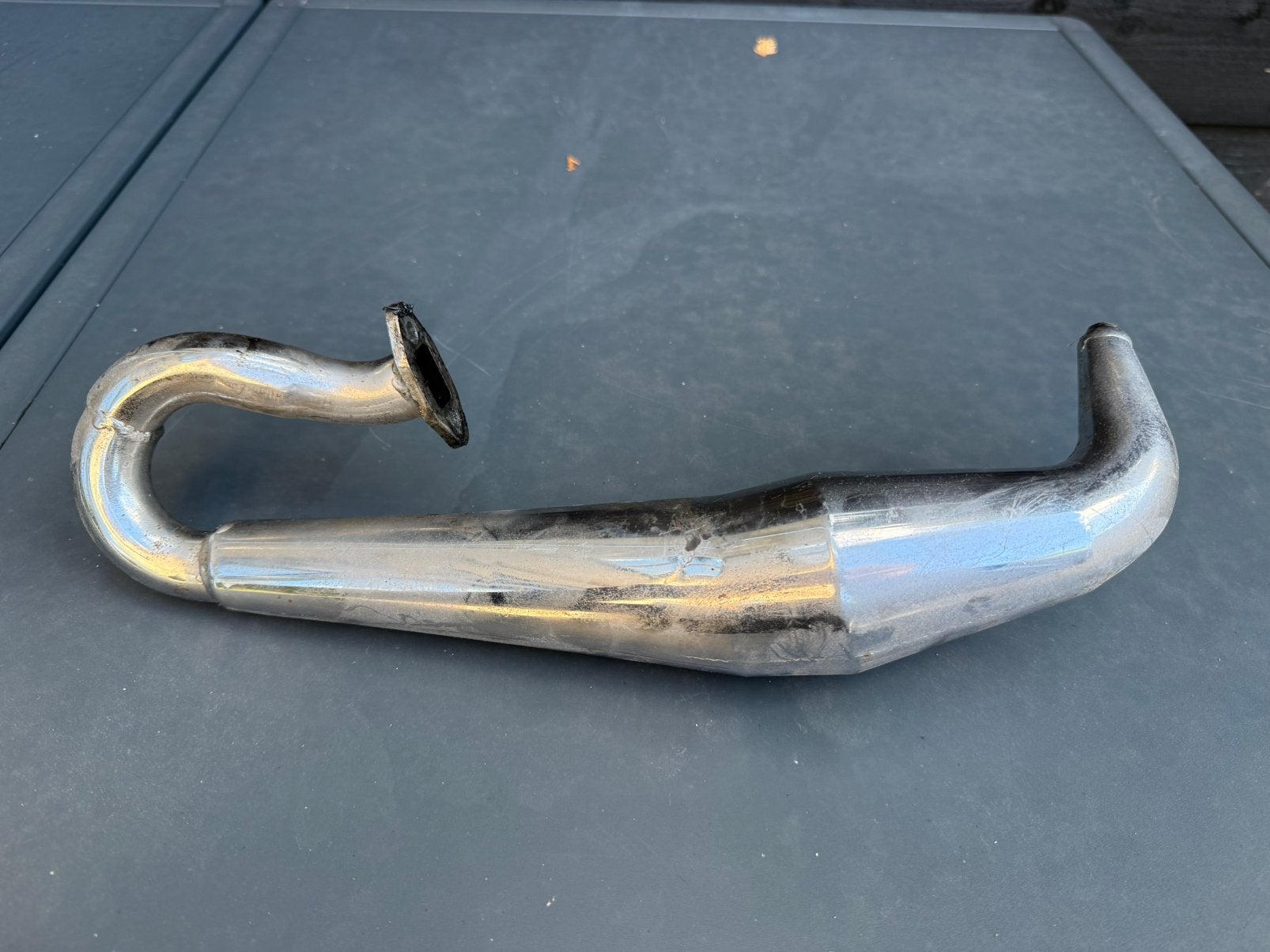 Fg Dominator Uitlaat 2takt Zenoah Tuningsuitlaat Chrome, Benzine, Gebruikt, Verzenden, Onderdeel
