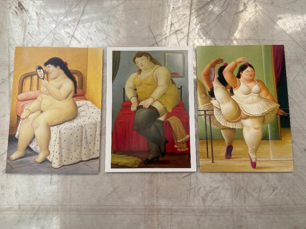 Botero ansichtkaarten 2 x drie verschillende,, Ophalen of Verzenden, 1980 tot heden, Ongelopen, Overige thema's