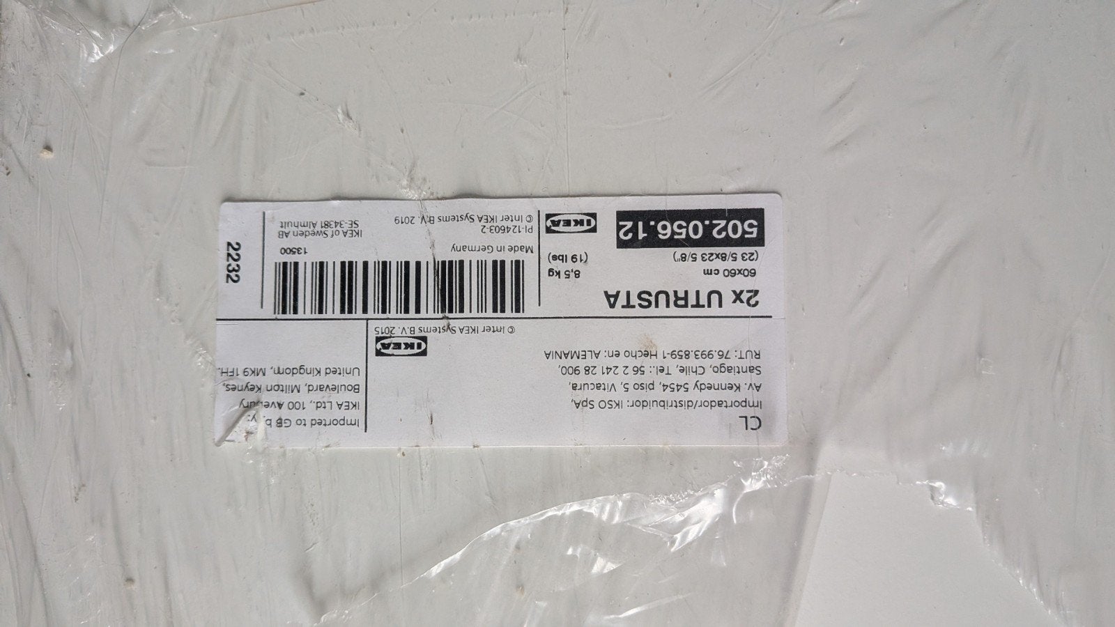 6x IKEA UTRUSTA Kastplanken 60x60 cm - Nieuw in verpakking, Huis en Inrichting, Keuken | Keukenelementen, Ophalen, Wit, Nieuw