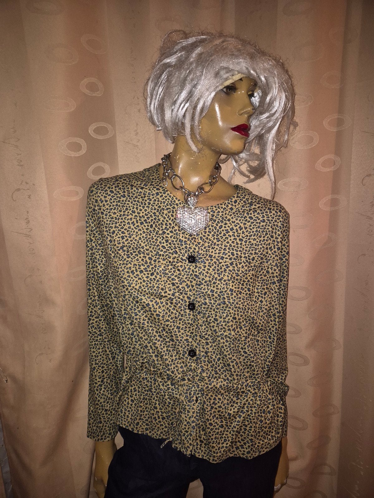 Leopardprint Blouse met Knoopsluiting studio Anneloes maat M, Maat 38/40 (M), Studio Anneloes, Beige, Ophalen of Verzenden