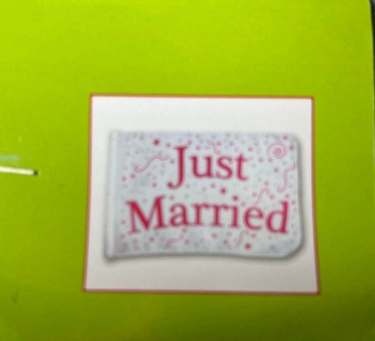 NIEUW - Vlag met tekst “Just Married”, Ophalen of Verzenden, Nieuw, Versiering, Geboorte of Huwelijk