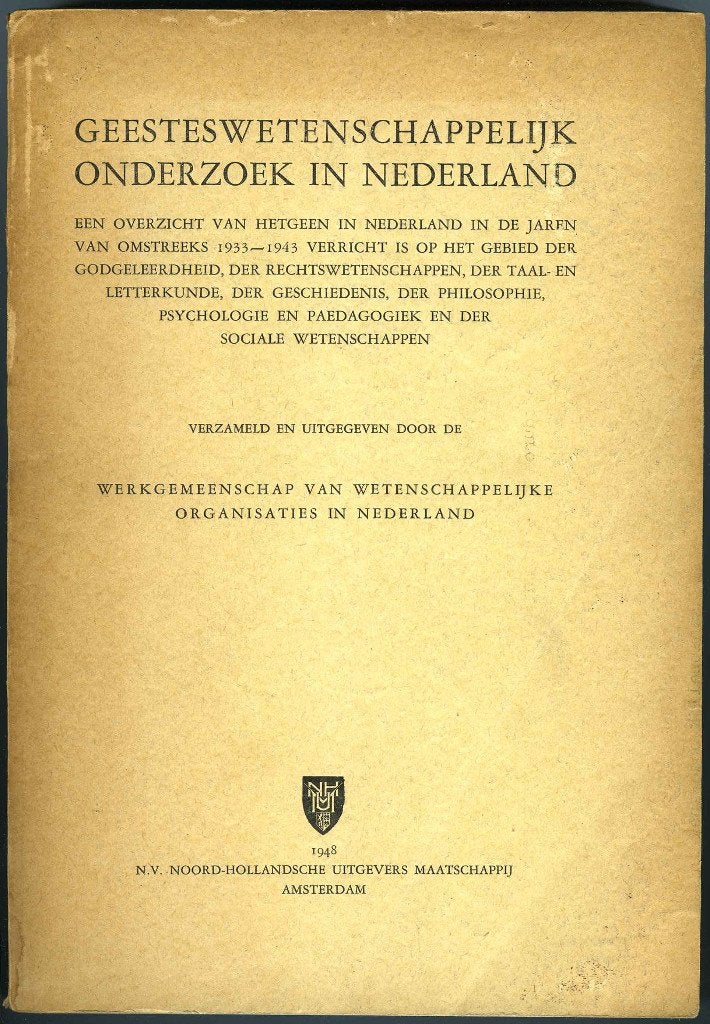 Geesteswetenschappelijk Onderzoek in Nederland, Ophalen of Verzenden, Zo goed als nieuw, Geesteswetenschap