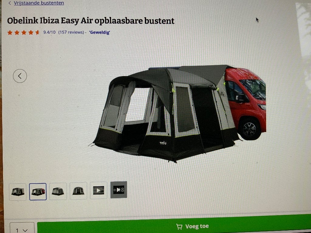 Voortent buscamper, Ophalen, Zo goed als nieuw, Tot en met 3