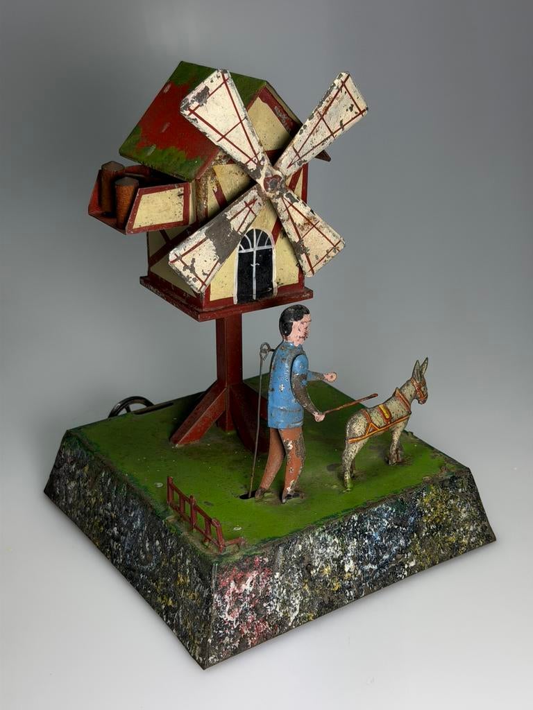 Prachtig antiek aandrijfmodel molenaar met ezel, Antiek en Kunst, Ophalen of Verzenden