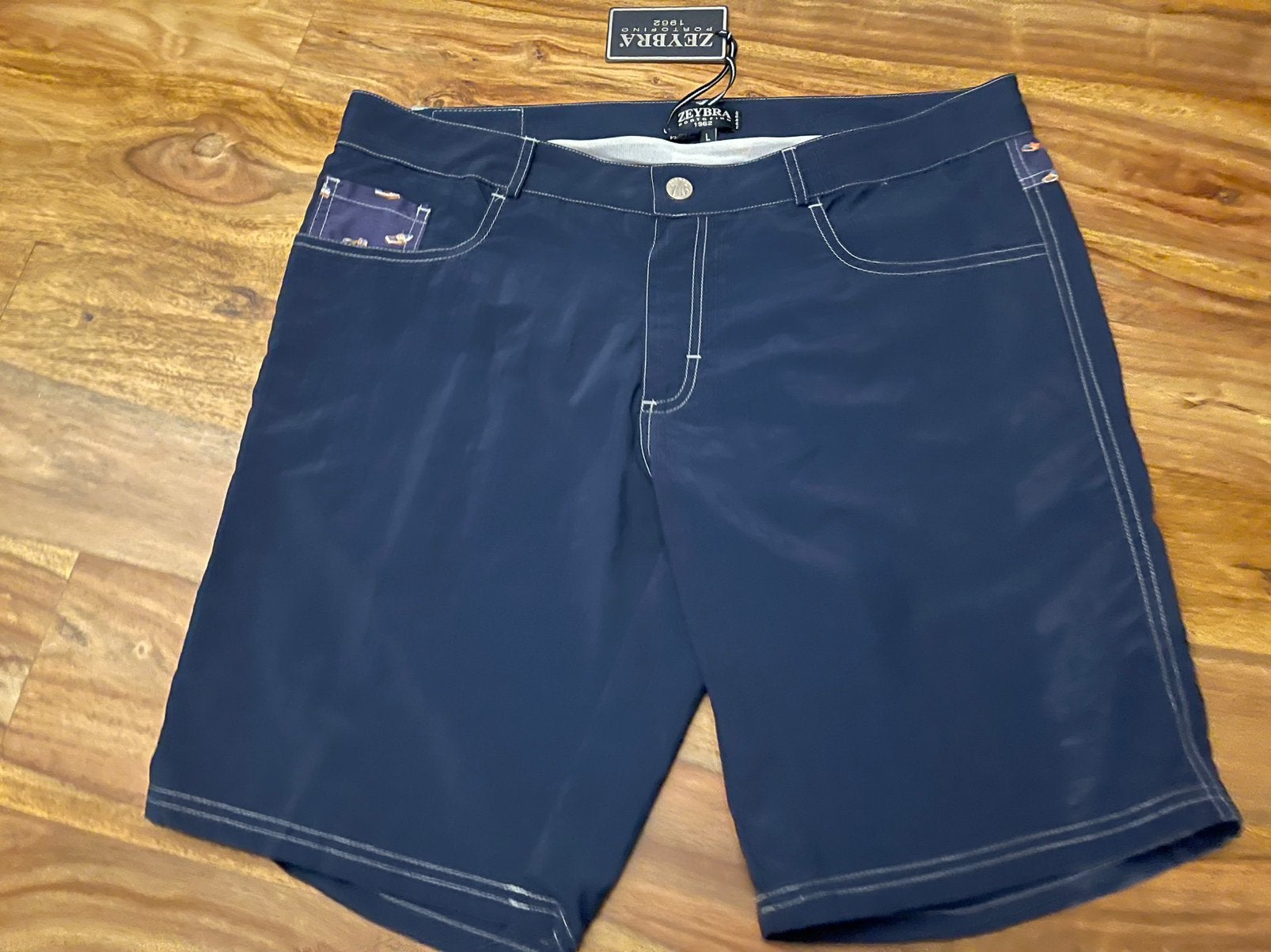 Zeybra heren zwemshort maat L en XL, Verzenden, Maat 48/50 (M), Blauw, Zwemshort