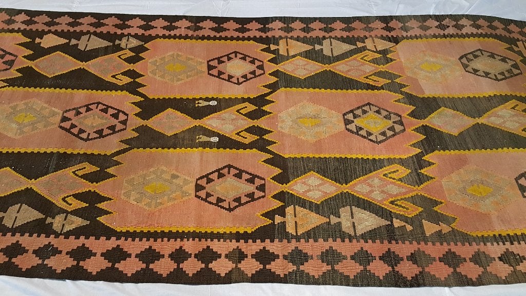 Antiek Oosters Meshkin Kelim 365x140/kleed/Perzisch tapijten, Antiek en Kunst, Ophalen of Verzenden