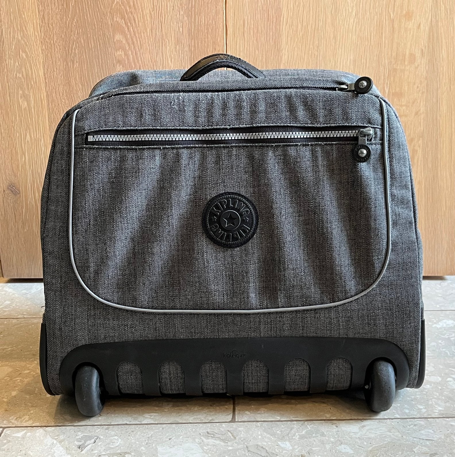 Kipling Clas Dallin Trolley Rugzak schooltas werktas laptop, Meerdere vakken, Gebruikt, Grijs, Ophalen of Verzenden
