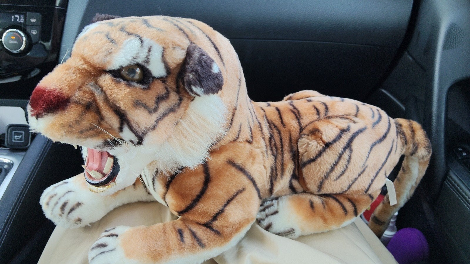 Realistisch uitziende tijger knuffel, Ophalen of Verzenden, Zo goed als nieuw, Oranje, Tijger