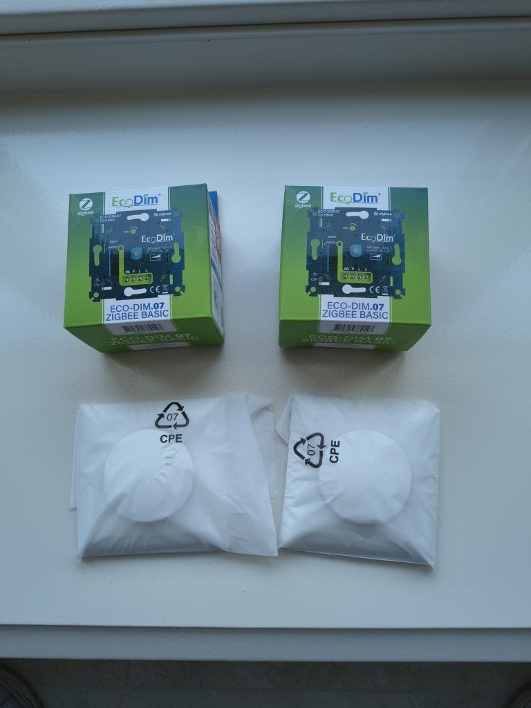 2 nieuwe Eco-Dim.07 inbouw Zigbee Basic, Ophalen, Nieuw, Schakelaar