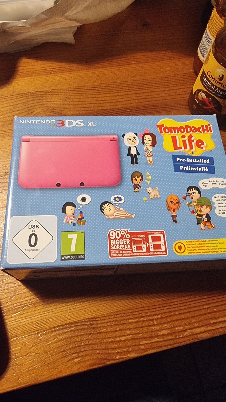 nintendo 3 DS XL met tomodachi Life installed, Spelcomputers en Games, Ophalen of Verzenden, Roze, Met beschermhoes of tas, 3DS