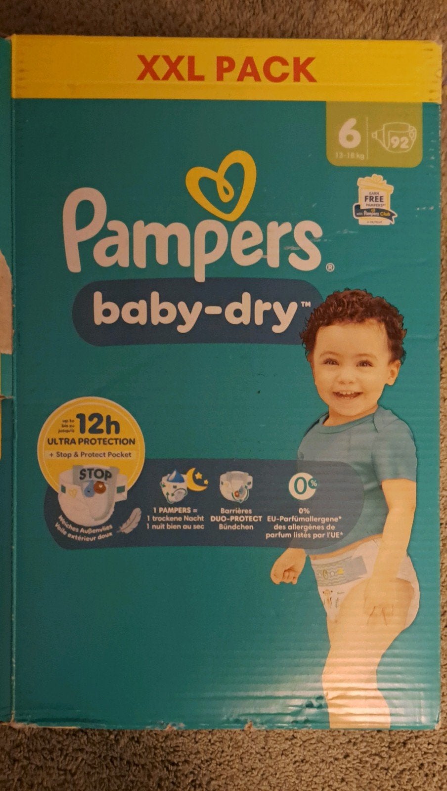 92 stuks Pampers Baby-Dry Luiers Maat 6 XXL Pack, Ophalen of Verzenden