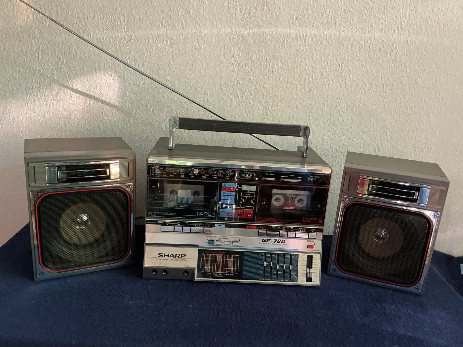vintage SHARP boombox, Ophalen of Verzenden, Gebruikt