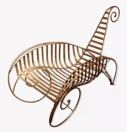 Barok fauteuil Spine chair Design chair naar André DUBREUIL, Huis en Inrichting, Fauteuils, Ophalen, 75 tot 100 cm, Zo goed als nieuw