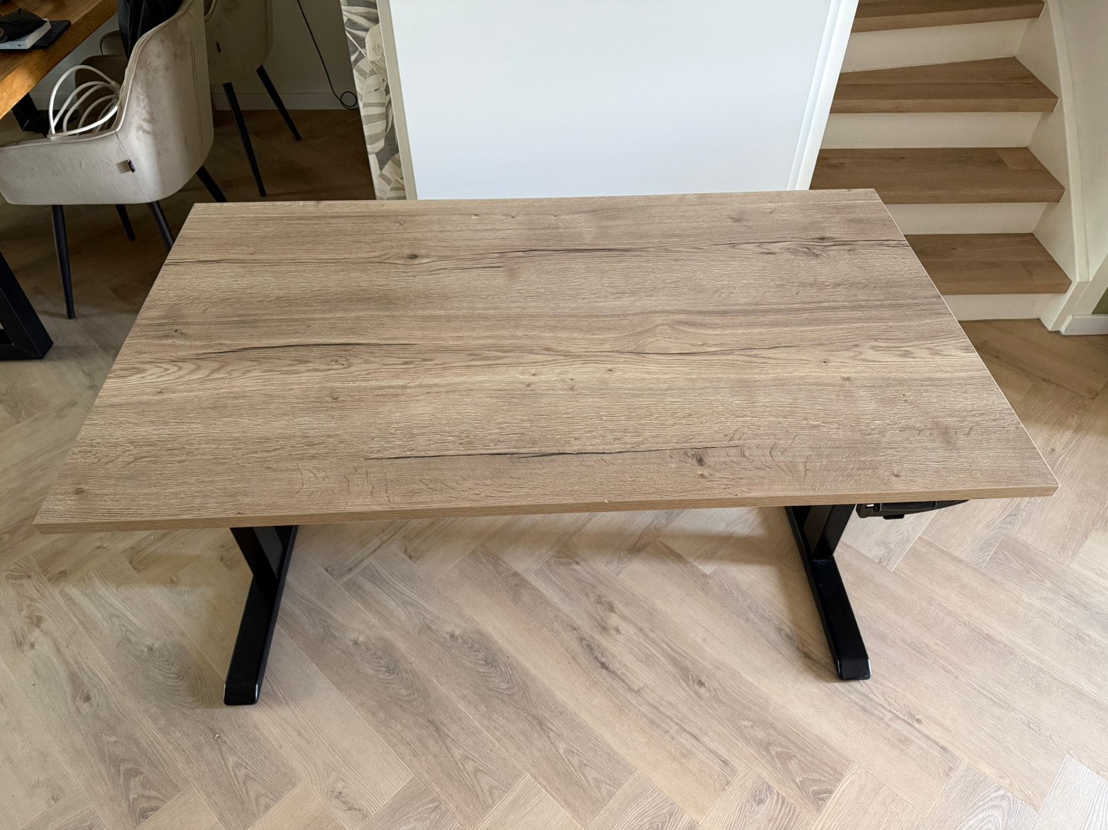 Bureau slinger verstelbaar 140x80, 100 tot 150 cm, Zo goed als nieuw, Rechthoekig, 50 tot 100 cm