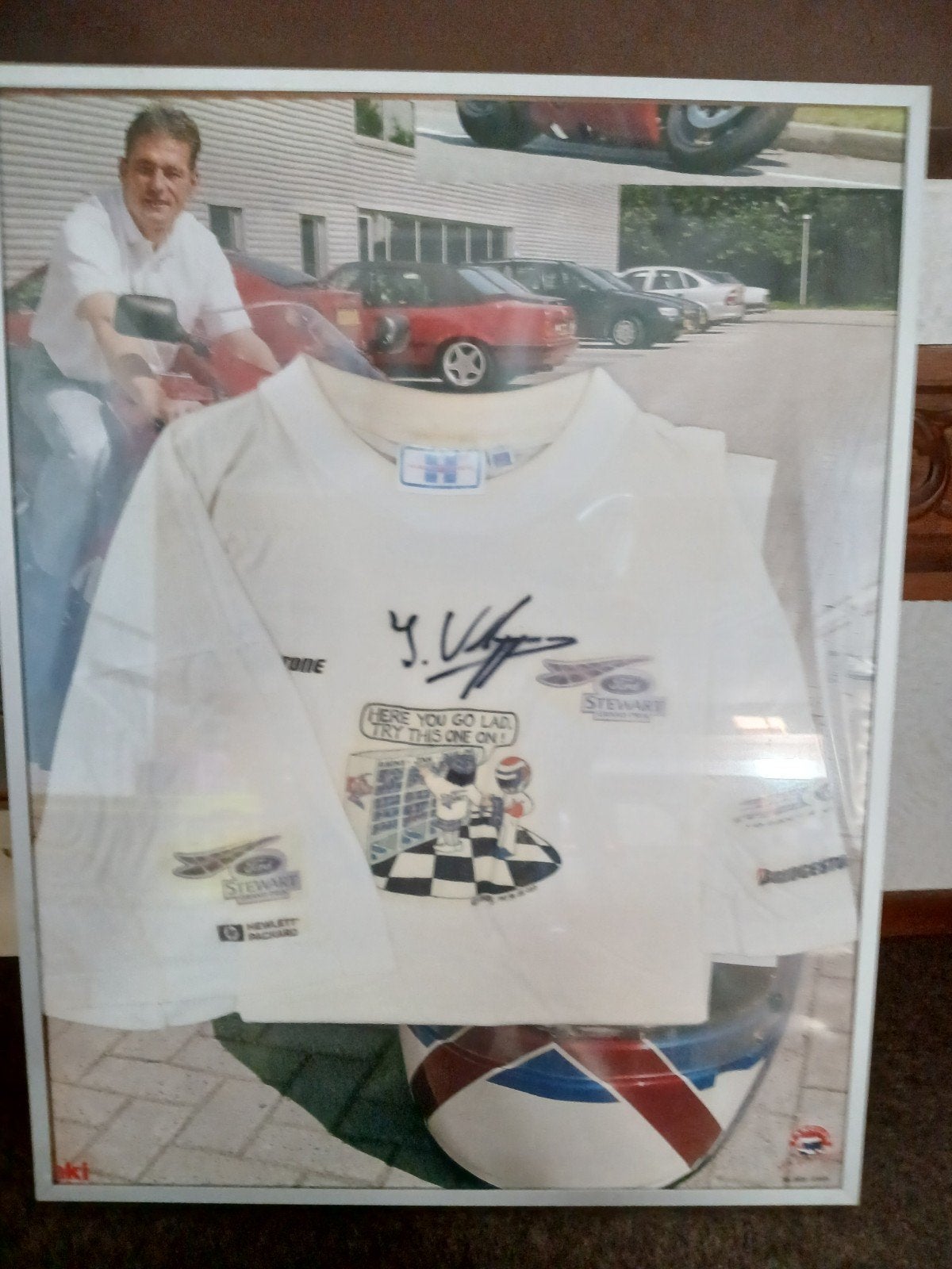 Gesigneerd Shirt Jos Verstappen., Ophalen of Verzenden, Gebruikt, Formule 1