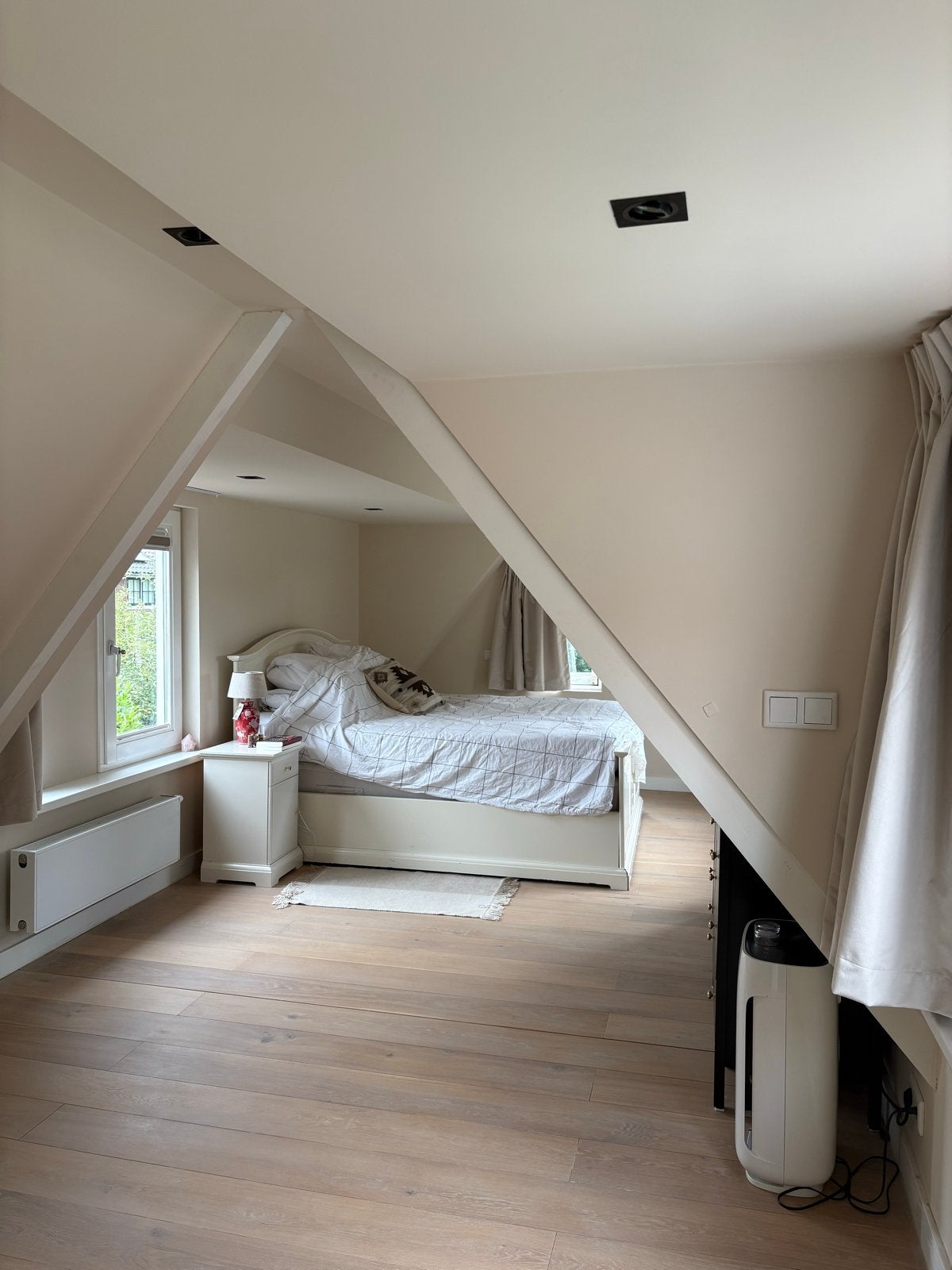 Wit IKEA bedframe 180x200 (excl. matras), Ophalen, Gebruikt, Wit, Tweepersoons