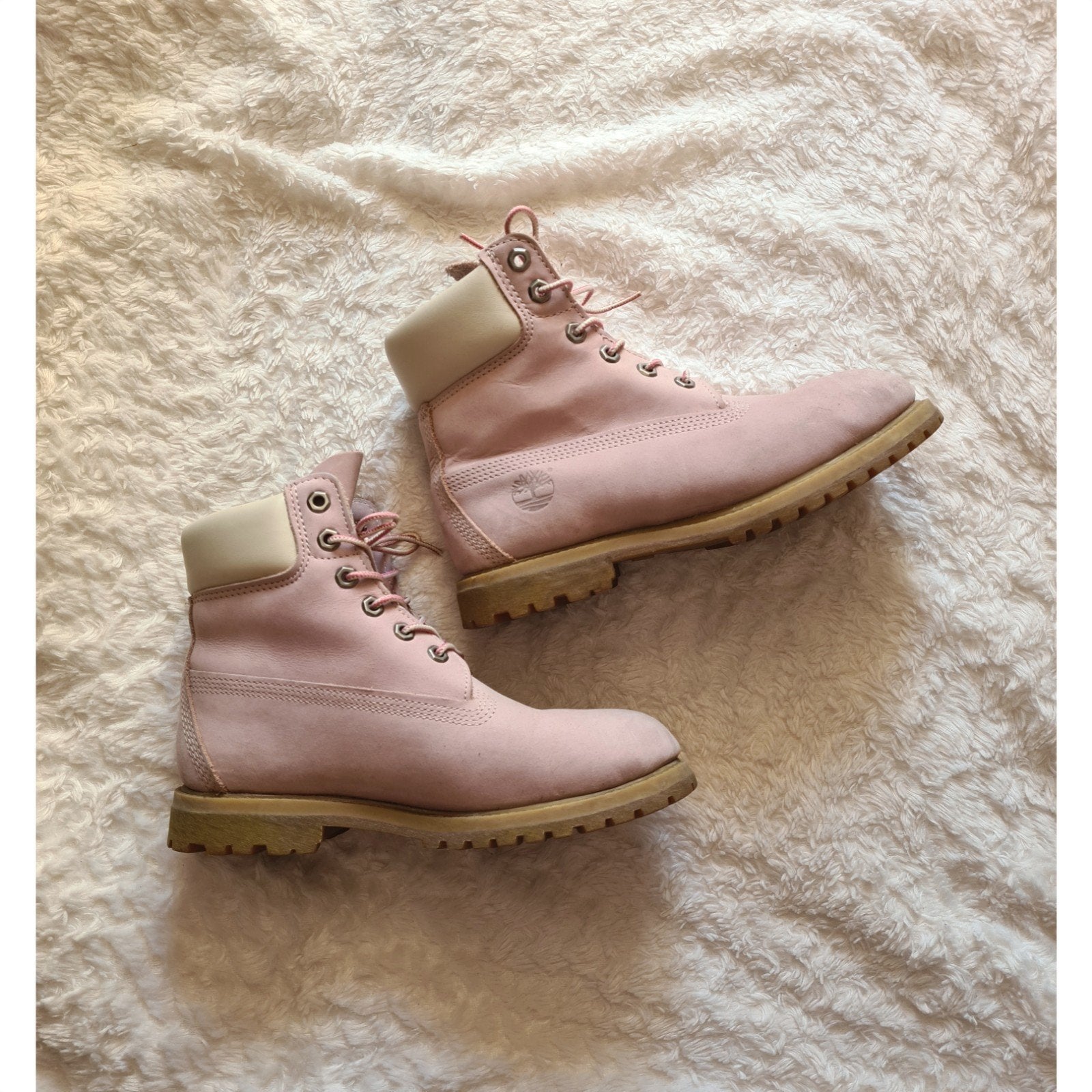 Lichtroze boots van Timberland maat 37.5, Kleding | Dames, Verzenden, Wandelschoenen, Zo goed als nieuw, Timberland