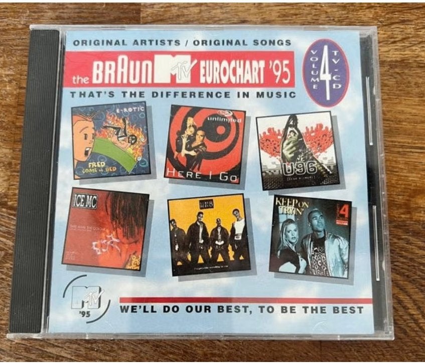 CD Braun MTV Eurochart '95 deel 4, Cd's en Dvd's, Ophalen of Verzenden, Zo goed als nieuw, Pop