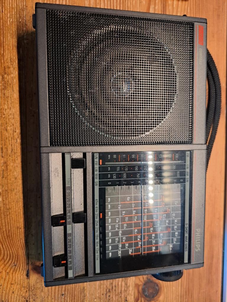 Philips D1835 Compass. Wereldontvanger. Radio., Audio, Tv en Foto, Radio's, Ophalen, Gebruikt, Wereldontvanger