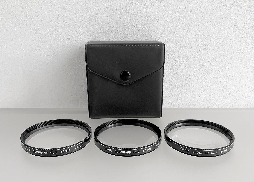 KINOR CLOSE UP FILTERS No. 1, 2, 4 ⌀58mm IN DOOSJE MINT COND, Overige merken, Verzenden, Overige typen, Nieuw