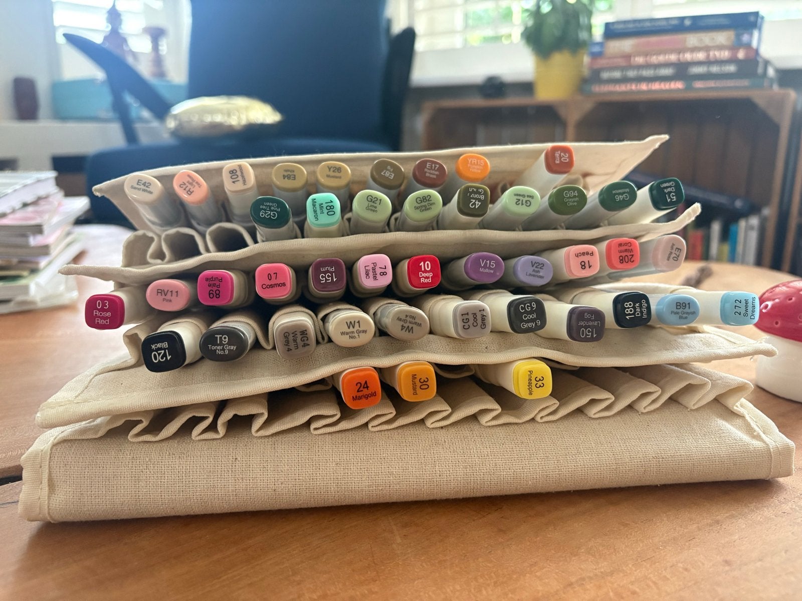 Copic Sketch en Aquamarkers set in etui, Ophalen of Verzenden, Zo goed als nieuw, Potlood of Stift