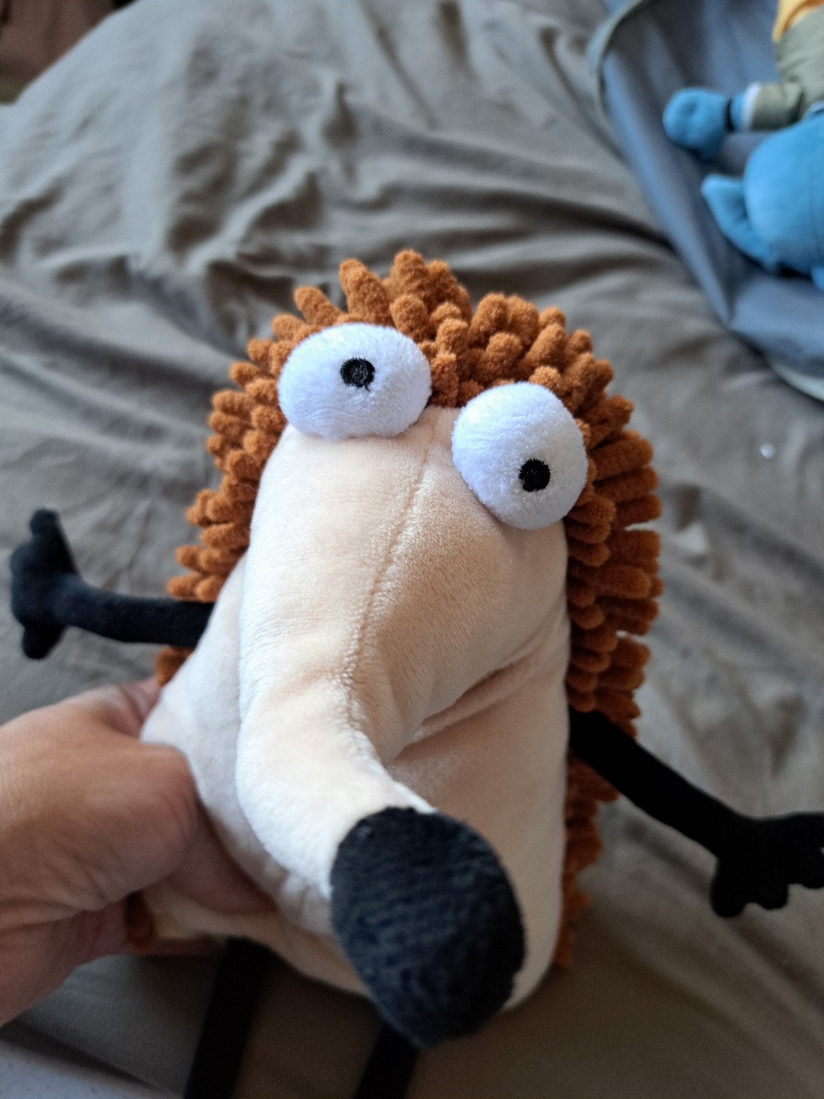 Leuke egel handpop knuffel vriendje van bollo, Overige merken, Overige karakters, Overige typen, Ophalen of Verzenden