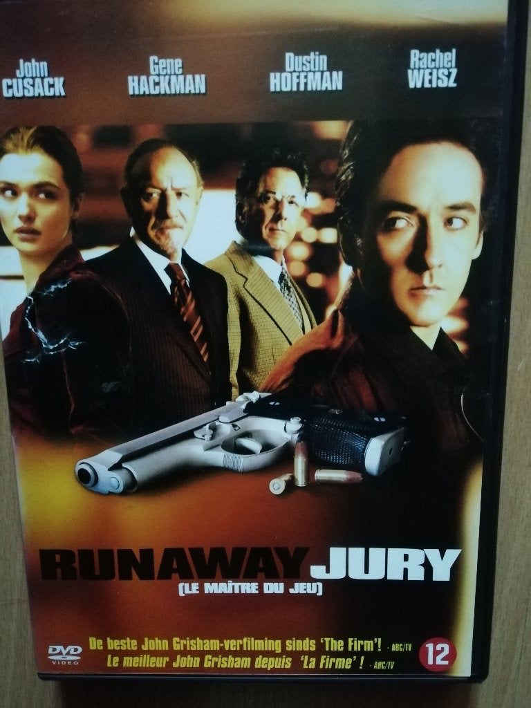 runnaway jury  ( gen hackman en dustin hoffman - enz  ), Alle leeftijden, Ophalen of Verzenden, Zo goed als nieuw