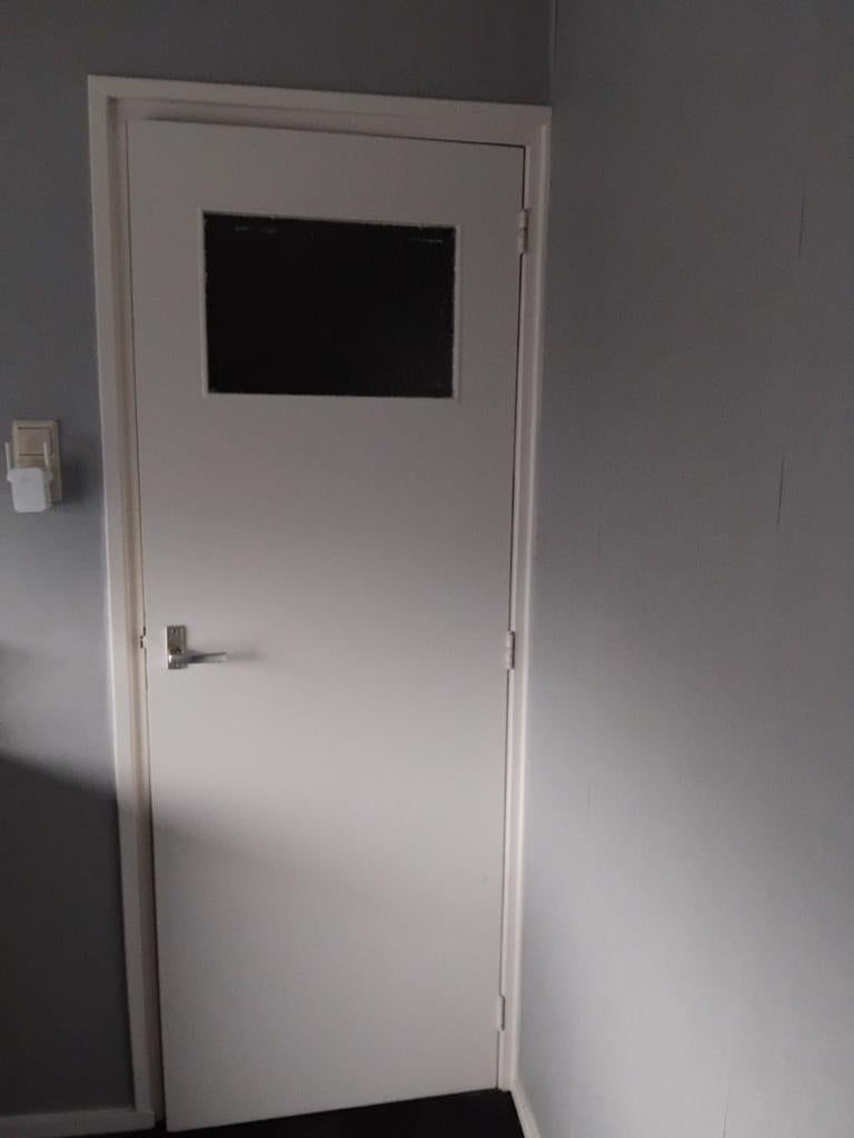 3 jaren 60 stompe binnendeuren met geribbeld glas, Doe-het-zelf en Verbouw, Deuren en Horren, Ophalen, Gebruikt, Minder dan 80 cm