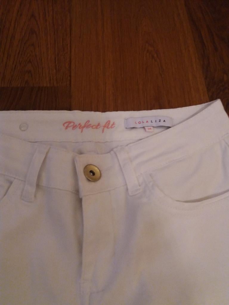 Broek Lola Liza Wit 34 XS S  ( Jool ), Wit, Ophalen of Verzenden, Zo goed als nieuw, Maat 34 (XS) of kleiner