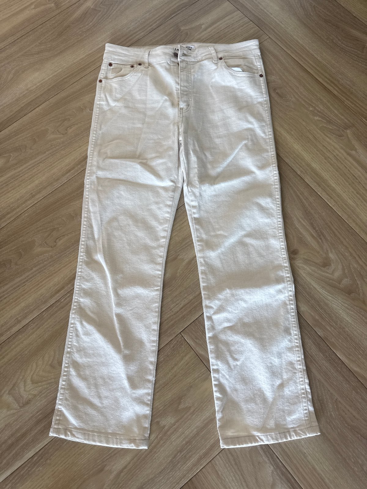 Lois Malena Cropped Straight Jeans - Champagne maat 31, Maat 38/40 (M), Wit, Ophalen of Verzenden, Zo goed als nieuw