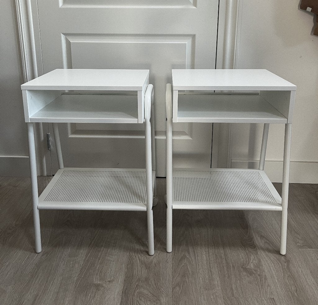 2 ikea nachtkastjes wit, Ophalen, Zo goed als nieuw, 65 cm of meer